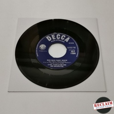 cyril stapleton & orchestra - nick nack paddy whack 7'' vinyl record VG