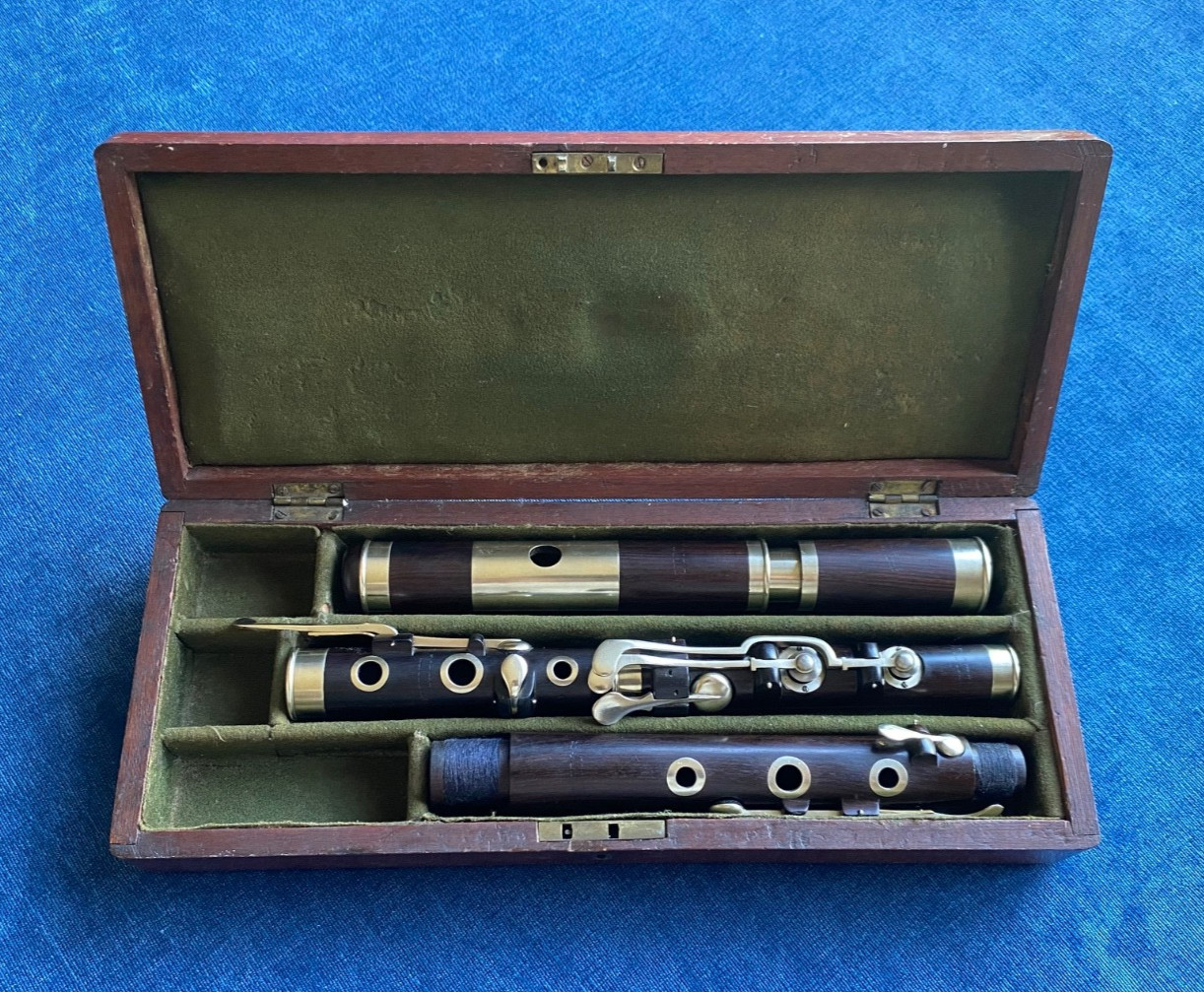 Antique Vintage Old Wooden 8 Key Irish Flute By Metzler & Co