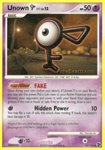 Unown F - 56/106 - Uncommon Near Mint Great Encounters