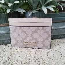 Kate Spade Women's Spade Flower Card Case in Dark Beige