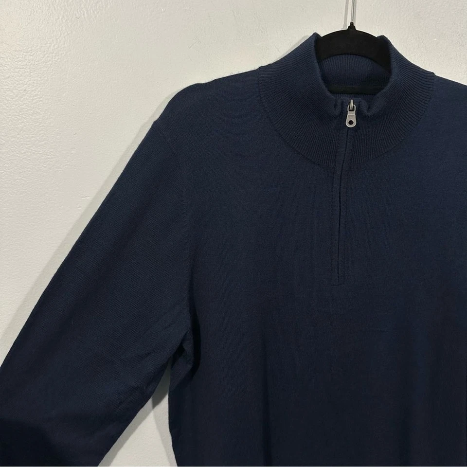 NWT Apt 9 Navy Blue Half-Zip Pullover Sweater Size Large Tall - Image 2 of 4