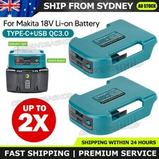 For Makita 18V Lithium Battery Charger Fast Charger Adapter w/ TYPE-C+USB QC3.0