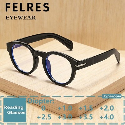 New Men Women Oval Anti Blue Light Reading Glasses Clear Lens Presbyopic Glasses
