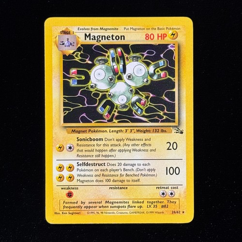 Magneton 26/62 Fossil Rare Unlimited Pokemon TCG
