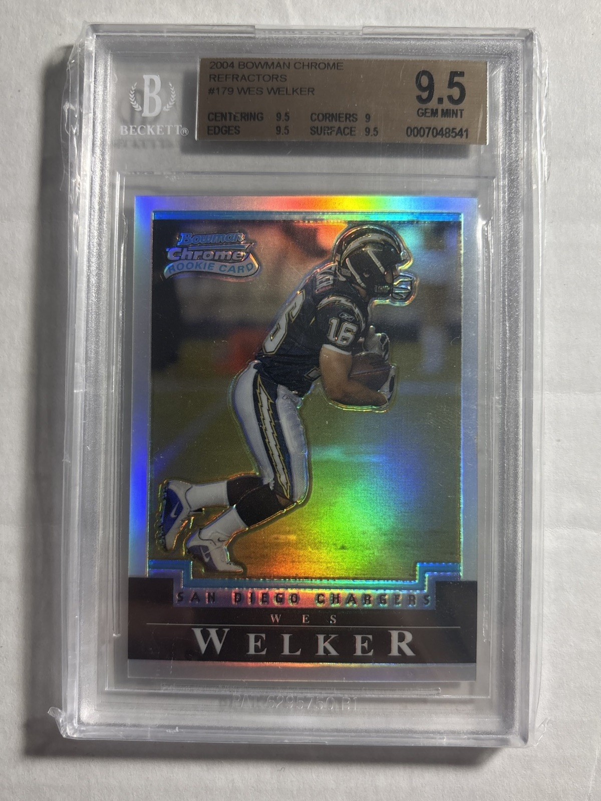 Wes Welker Bowman Chrome #179 Refractor