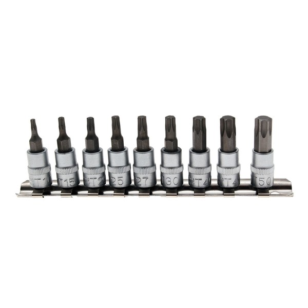 SteckschlüSselsatz FüR Torx T10 - T50 T-Profil Nuss 1/4 EinsäTze NüSse Sortiment-image