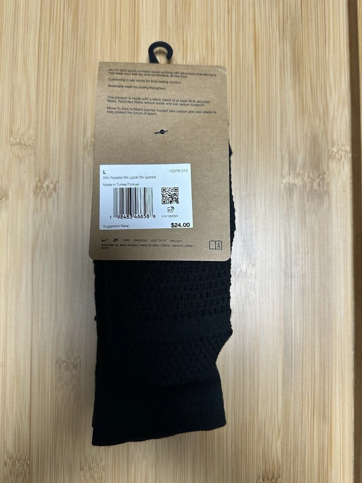 Носки баскетбольные Nike Kobe Unicorn Dri-FIT ADV мягкие короткие размер L - черные - Изображение 2 из 4