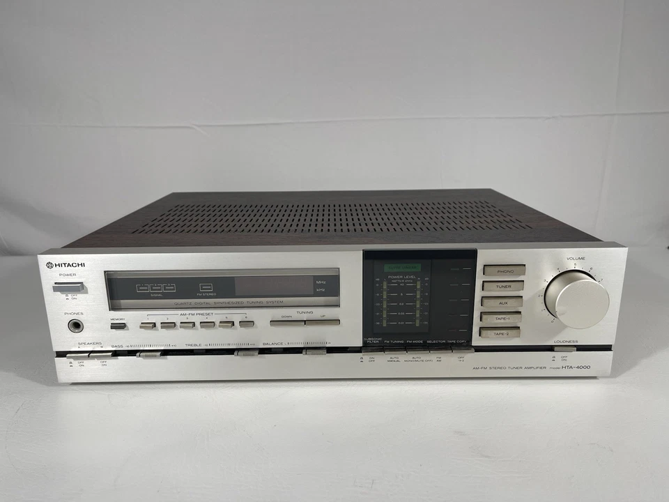 Hitachi HTA — 4000, винтажный кварцевый цифровой стерео тюнер-усилитель AM/FM — чистый! - Изображение 3 из 4