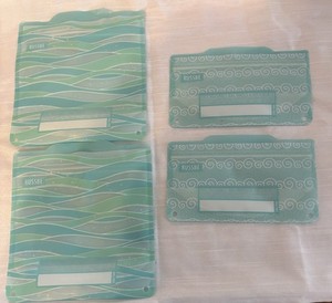 Russbe Reusable Snack Sandwich Lunch Bags 4 Pack, Eco-Friendly, BPA-Free, Blue