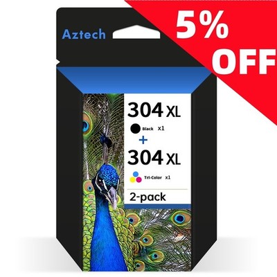 2 Drucker patronen für HP 304 XL DeskJet 2620 2630 3760 3730 2600 Envy 5010 5000