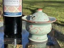 Chinese Celadon Incense Burner Censer Birds