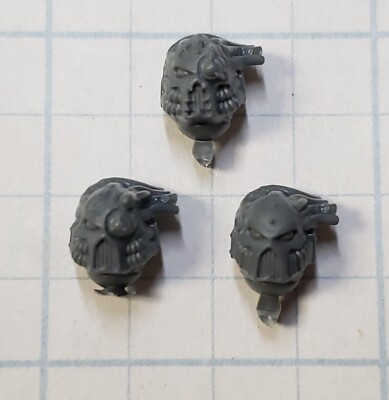 40k Chaos Space Marines Bits Havocs Squad Warp Tainted Bionic Helmet Heads B27