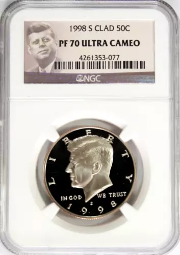 1998-S Clad Kennedy Half Dollar NGC PF 70 Ultra Cameo #GA5-77