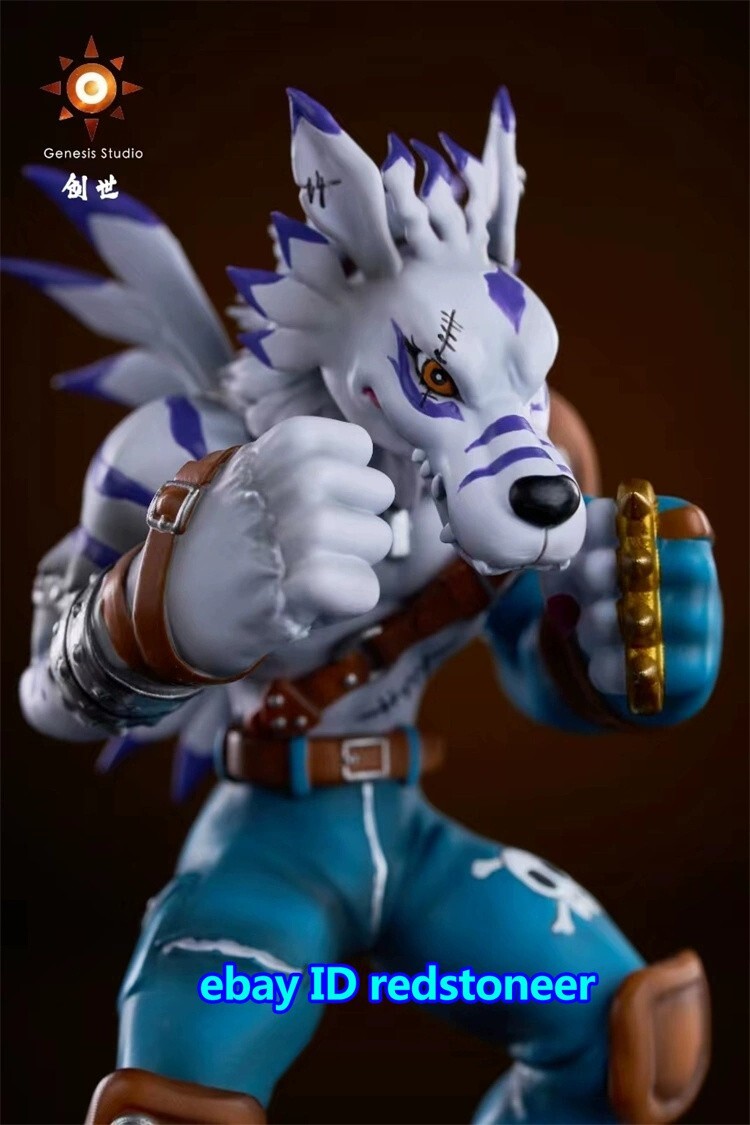 Genesis Studio《Digimon》Were Garurumon H10cm Statue Figure Resin