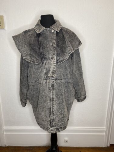 The Wear Of The West Vintage Acid Wash Denim Mini Dress Jacket Women’s Size M