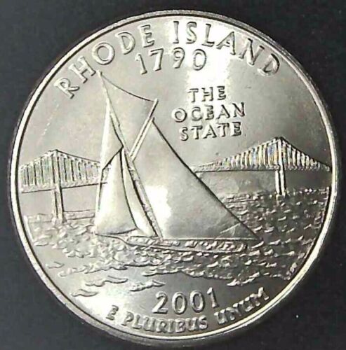 2001-P 25C State Quarter Rhode Island BU CLAD (I choose) uu
