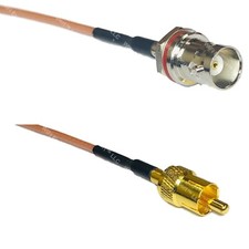 RG316 BNC FEMALE SM BULKHEAD to RCA MALE RF Cable Rapid-SHIP LOT