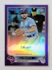 2022 Topps Chrome Kevin Smith Purple Refractor Auto /250 RA-KS Toronto Blue Jays