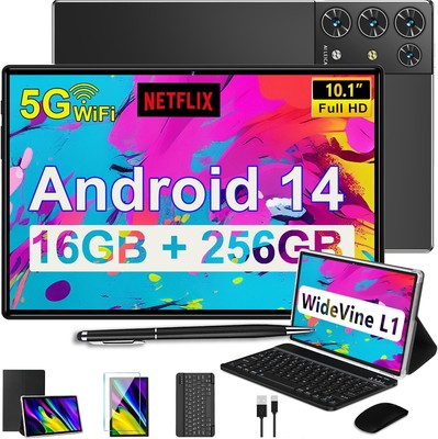 2025 Tablet Android 14 Tablet PC 16GB+256GB Octa Core 1920*1200 10 in Dual SIM
