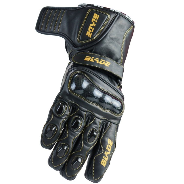 Blade Leather Motorcycle Gloves Motorbike Waterproof Thermal Winter Summer
