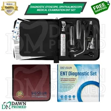 Professional Diagnostic ENT Otoscope Ophthalmoscope Set With FREE Maroon Case