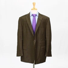 NEW Walter-Morton HSM 48R Portly Brown Check Wool Sport Coat Blazer Jacket