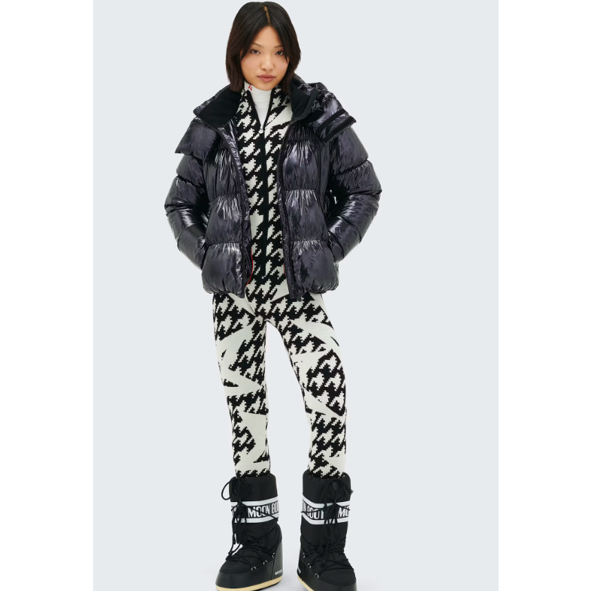 Perfect Moment Metallic January Down Jacket Black Cire NWT