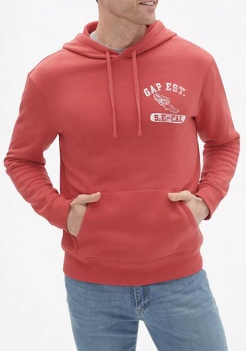 Nuevo con etiquetas Gap Para Hombre Talla M logotipo de Atlético Suéter Con  Capucha Sudadera Color Rojo Desgastado | eBay