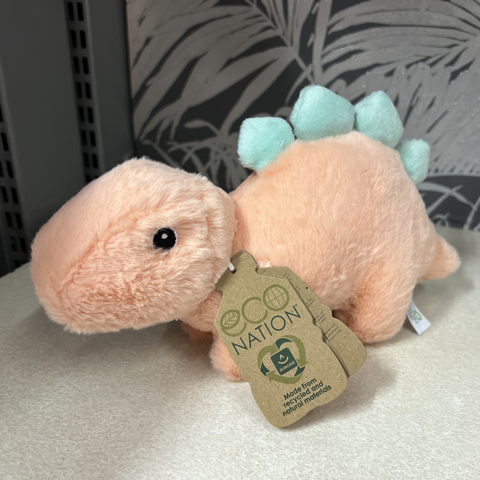 Eco Nation Steggy Stegosaurus Dinosaur Plush Soft Toys Recycled Materials