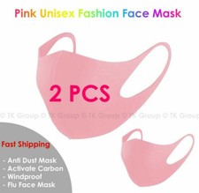2pcs Pink Face Mask Fashion Face Mask Washable Reusable Unisex Adult