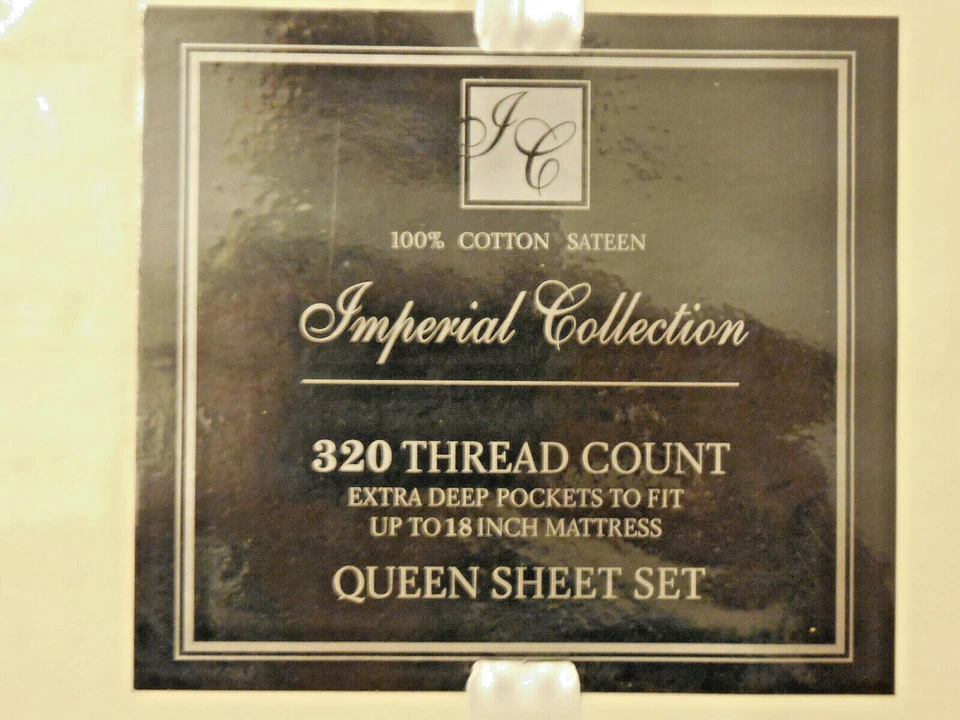 Juego de sábanas Fortunoff Imperial 320 hilos de satén de algodón 4 piezas Queen - crema Foto 3 de 4