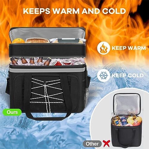 Extra Large Soft Cooler Bag, 60 Cans Collapsible/Portable/Leakproof
