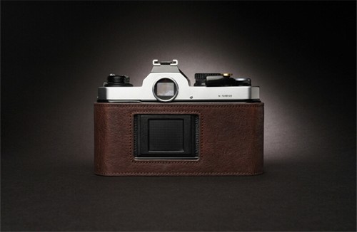 Media funda de cuero hecha a mano para cámara Nikon FM2 FM FE2 FE cubierta protectora retro - Imagen 9 de 17