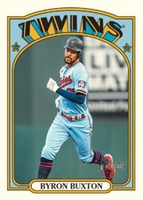 BYRON BUXTON 2021 Topps Heritage THROWBACK UNIFORM VARIATION SP 5x7 #/49 TWINS