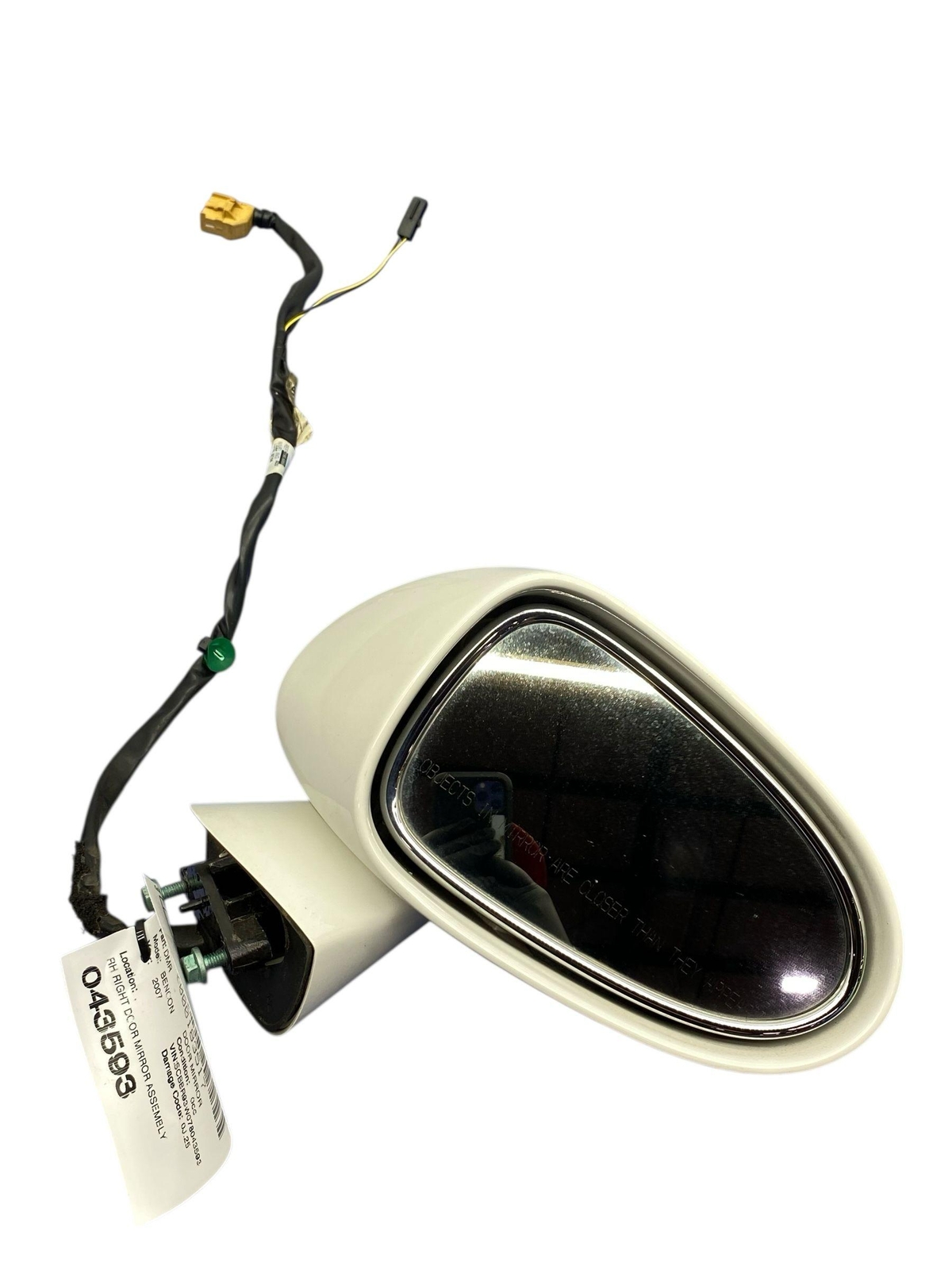 2006-2012 BENTLEY CONTINENTAL GT RH RIGHT DOOR MIRROR ASSEMBLY |WHITE (LA9B)