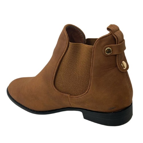 Top Moda LA-5 Womens Elastic Panel Pull-On Low Heel Slip-On Chelsea Ankle Bootie - Picture 11 of 11