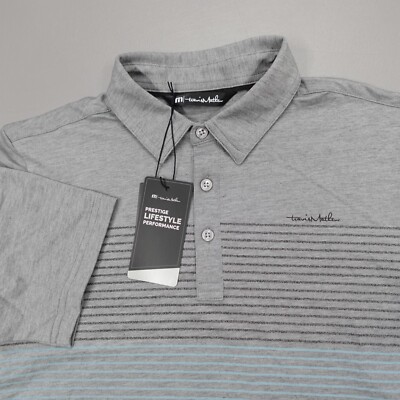 Travis Mathew Premium Golf Polo Shirt Quiet Nights Heather Gray Men's Size S