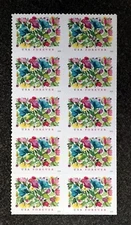2024USA #5849 Forever Celebration Blooms - Block of 10   mint postage bouquet