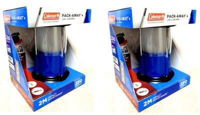 2x Coleman PACK-AWAY+ 250 LED Laterne Lampe Camping Outdoor Leuchte Zelt Garten