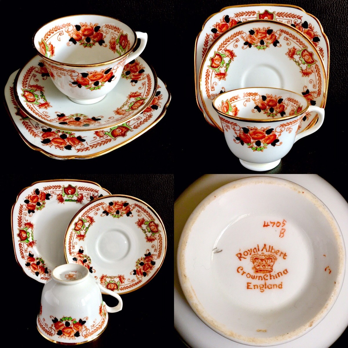 Rare Antique (1920s) Royal Albert Imari Pattern 4705 Fine Bone 