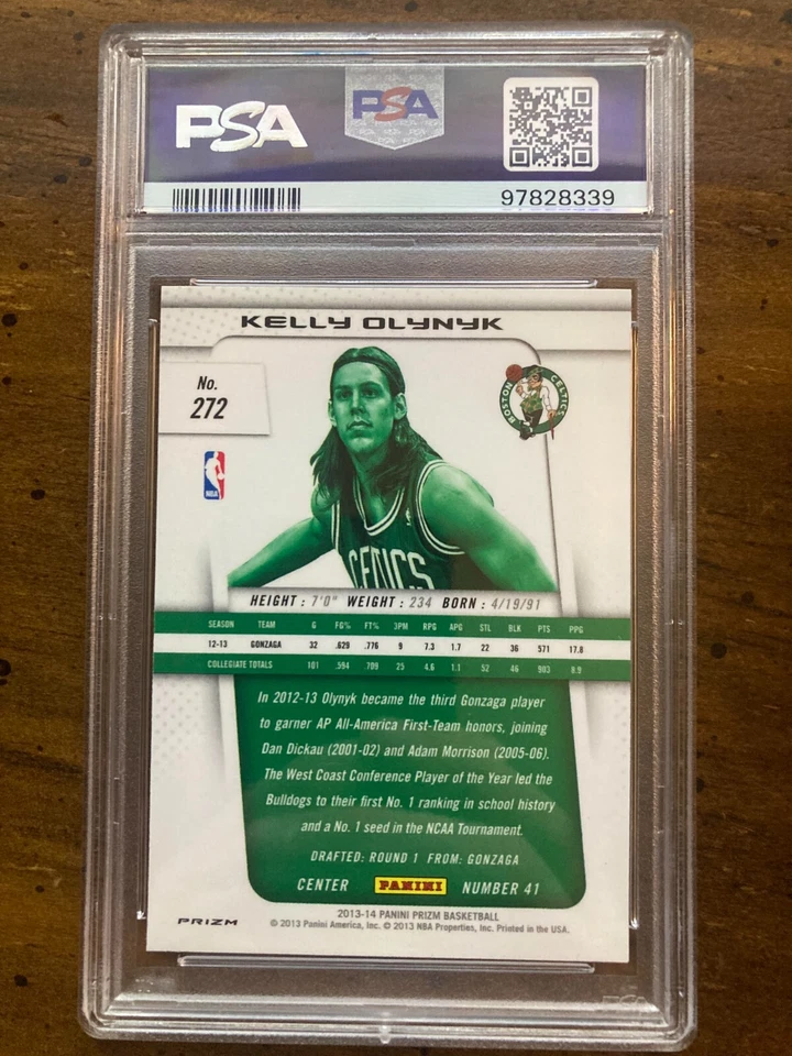 2013-14 Panini Prizm Kelly Olynyk Red Prizm Rookie Card #272 RC PSA 10 Gem Mint - Image 2 of 2