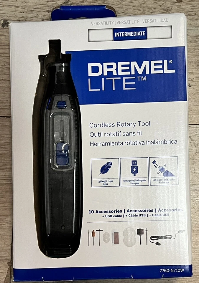 Dremel Lite 7760 N/10 W - 4V Li-Ion Cordless Rotary Tool with 10