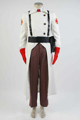 Team Fortress II 2 Medic Suit Outfit Uniform Cosplay Costume Halloween