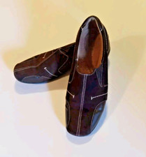 Naturalizer Womens Brown Suede Leather slip on Loafer/Elastic Inset Sz US 7.5