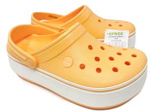 light orange crocs