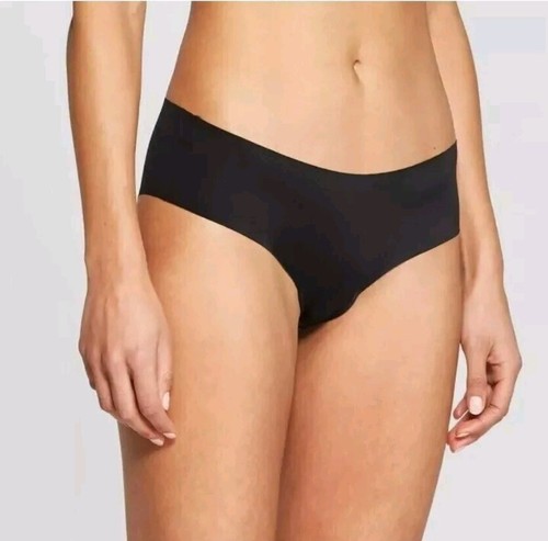 Lot Of (12) Auden Womens Invisible Edge Bikini Underwear Cheeky Size L Black