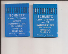 SCHMETZ Sewing Machine Needles Canu 03:36FB Nm 70 20 Pcs Made In Germany NEW B