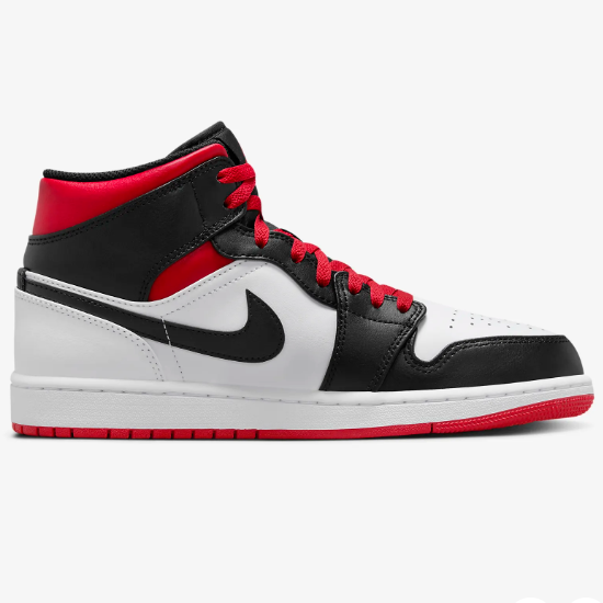Nike Air Jordan 1 Mid Shoes 'White/Black/Gym Red' (DQ8426-106