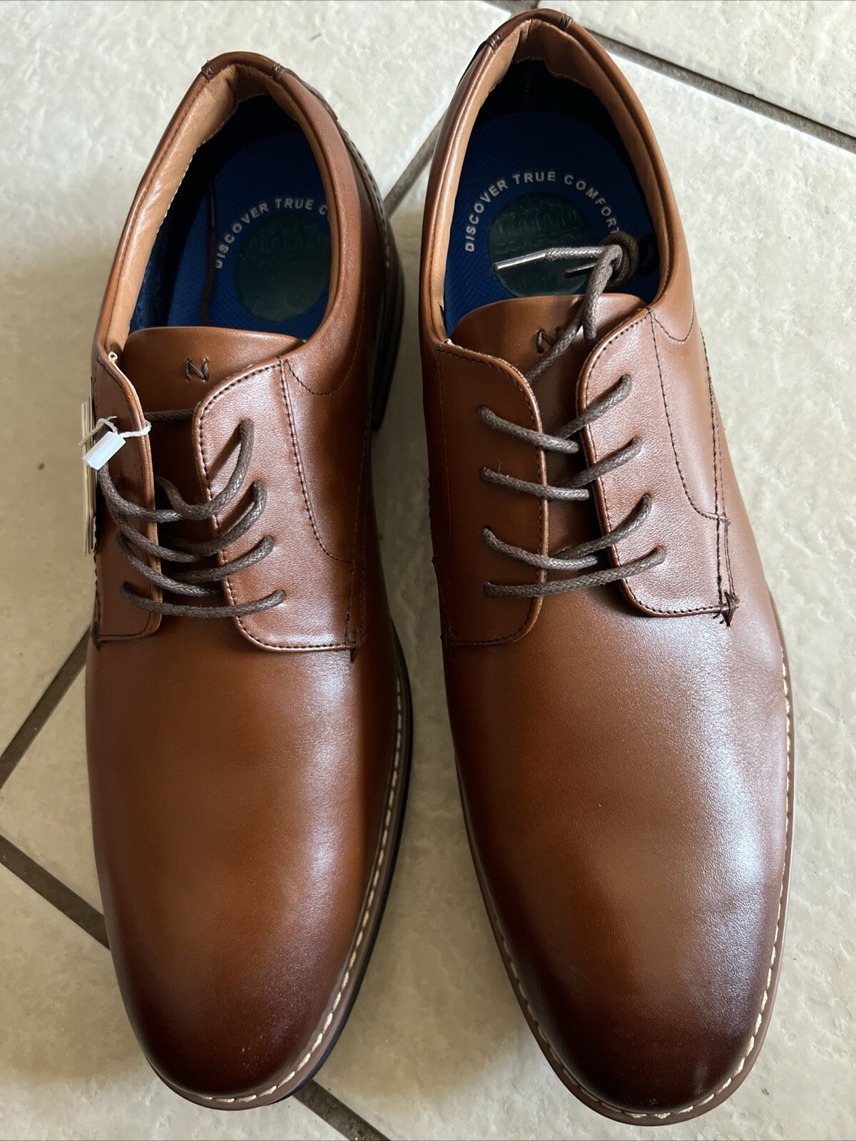 SAOLA Nunn Bush Baxter punta liscia taglia 13 M Oxford Cognac