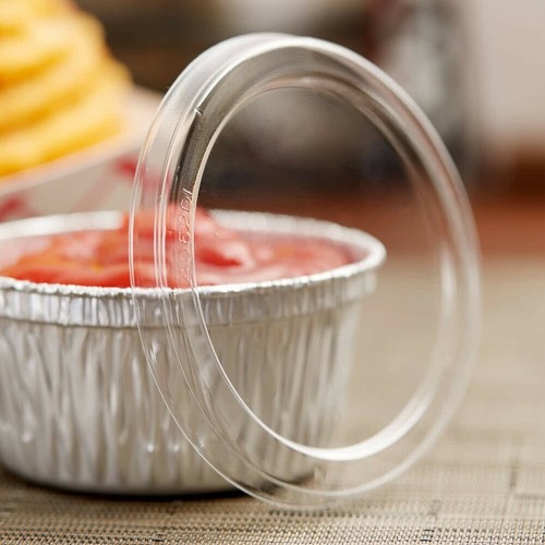 25 Aluminiumfolie Allzweckbecher mit Deckel - 4 Unzen - Muffin Cupcake Auflaufförmchen Posten - Bild 6 von 12